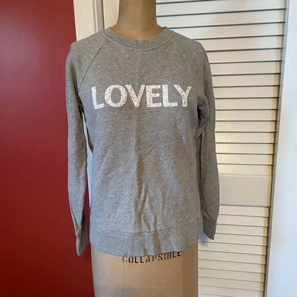 J CREW | gray LOVELY crewneck sweatshirt XS - Picture 1 of 6